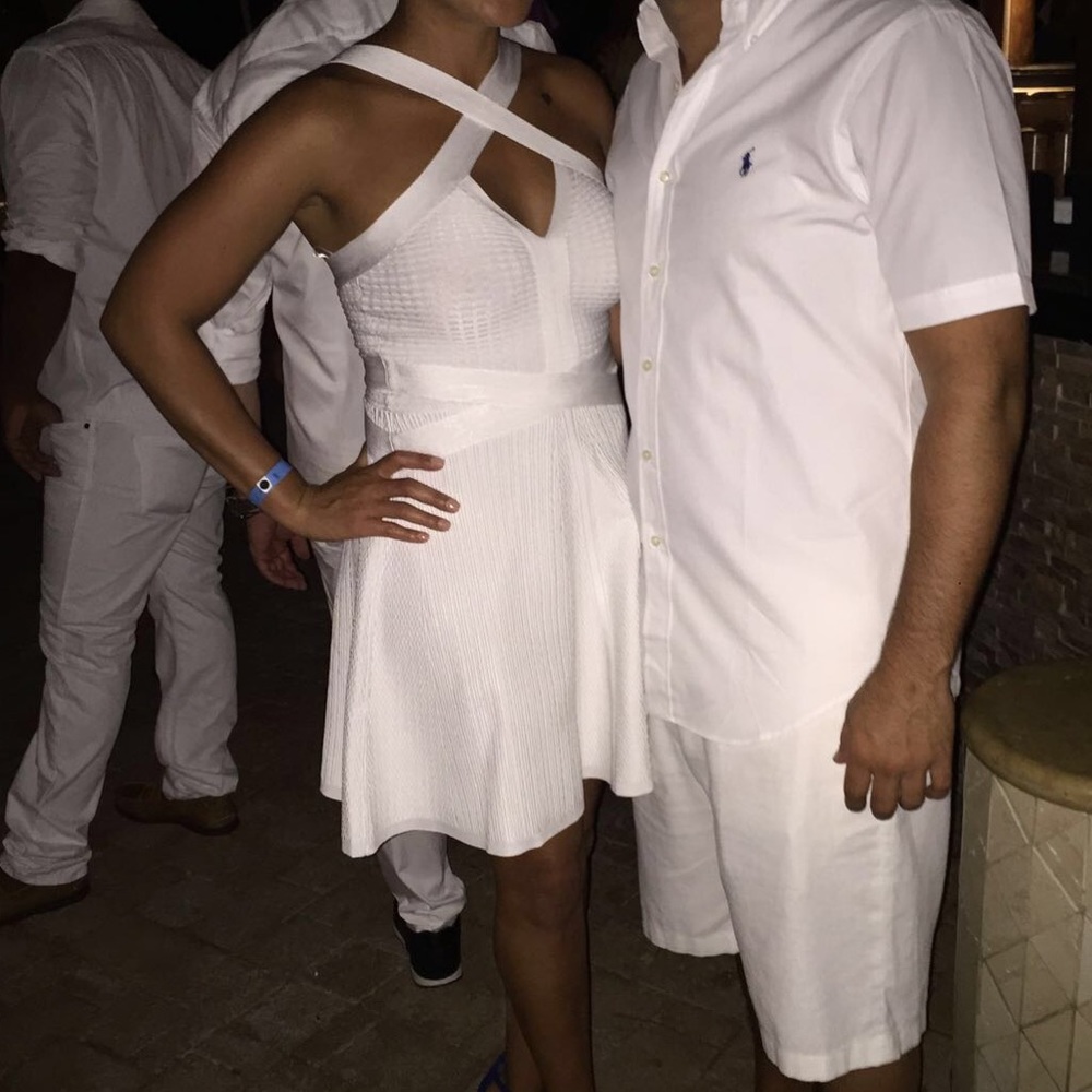 White dress. Worn once
